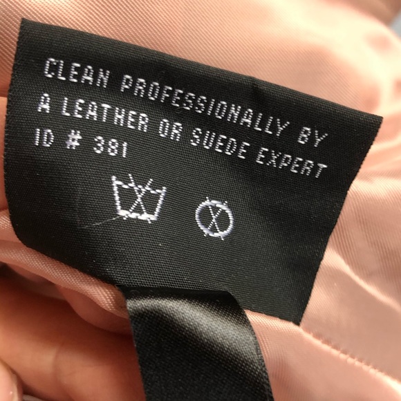 Pink leather jacket by: Black Rivet size M - Picture 6 of 6